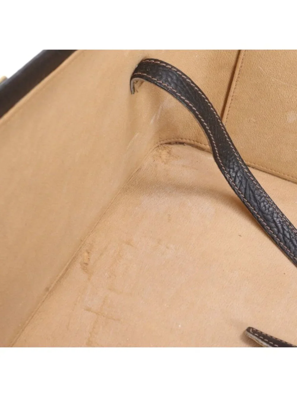 Gucci Vintage Leather Trunk Hardcase Bag Suitcase Black